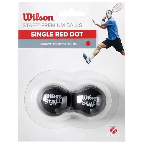 Wilson Staff Squash Red Dot 2 Pack Ball