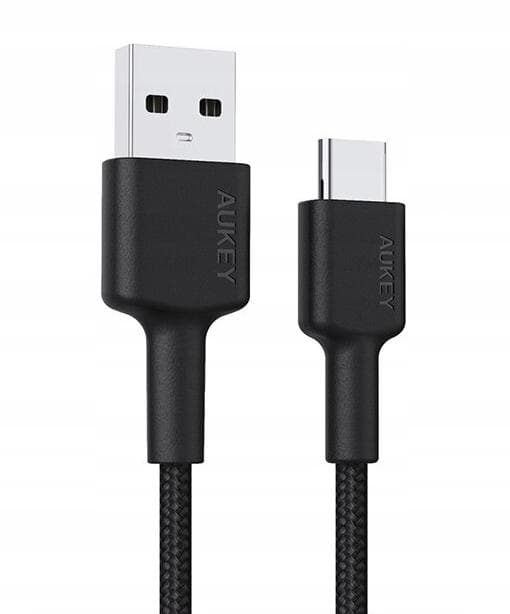 Aukey CB-CA2 USB-A till USB-C kabel 2 meter svart