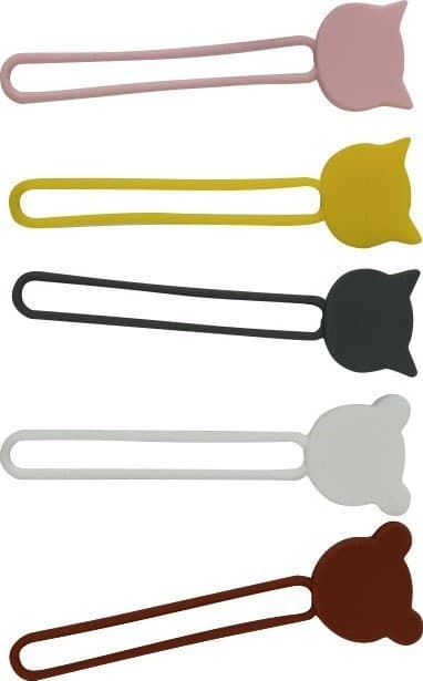Hurtel kabelorganisator silikon sort