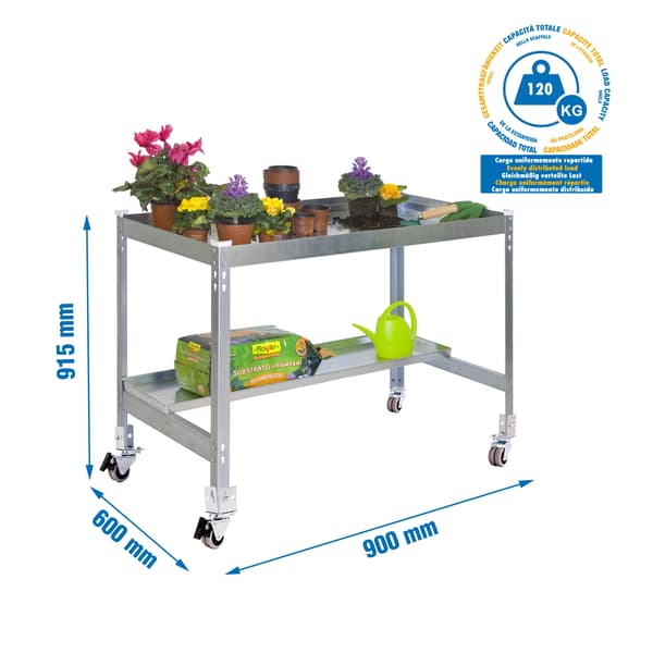 Simonrack skrivebord mob potting bord galvaniseret