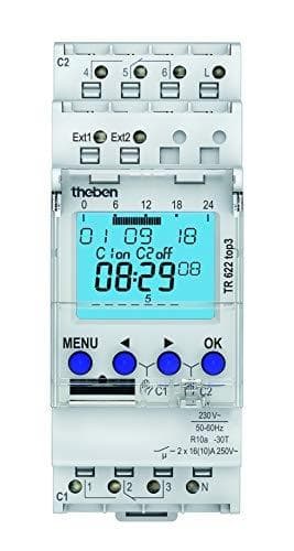 Theben TR 622 top3 digital timer med Bluetooth och veckoprogrammering