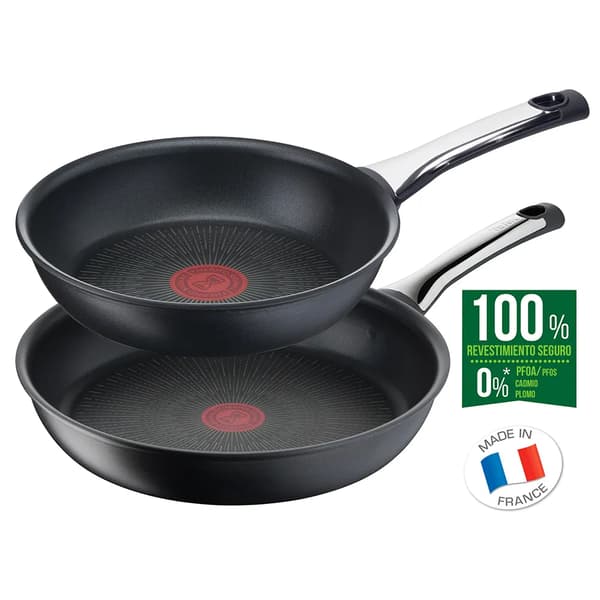 Tefal Excellence stegepande sort 20/26 cm 2-pak