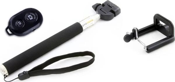 xrec selfie stick sort justerbar 110cm