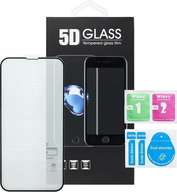 oem 5d full glue tempered glass musta