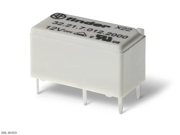 Finder 32.21.7.012.4000 PCB-relæ 12V DC 6A