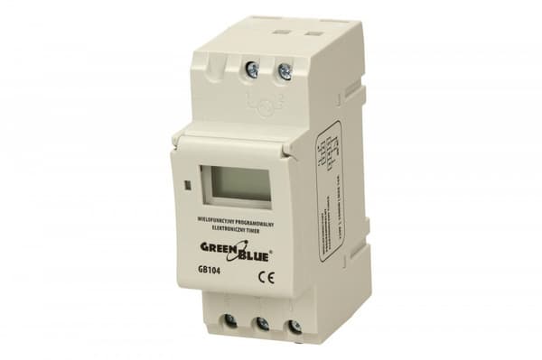 GreenBlue GB104 digital timer för DIN-skena med 16 program