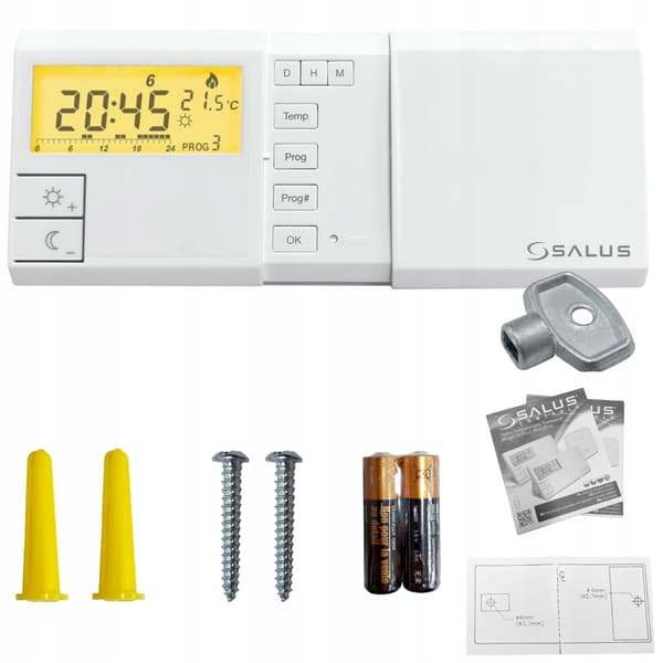 Salus 091flv2 programmerbar temperaturkontroller vit