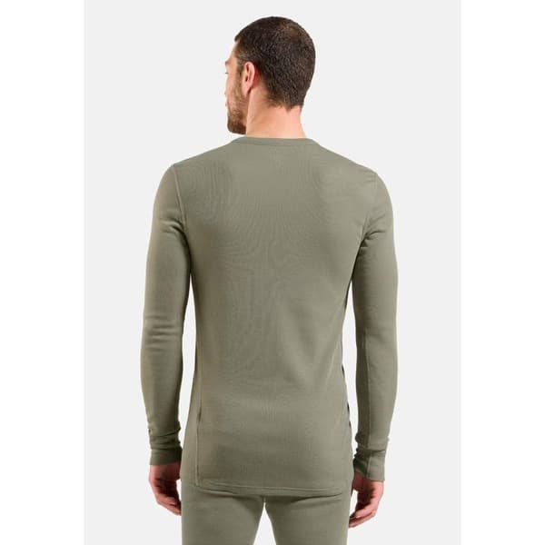 Odlo Active Warm - Grøn langærmet undertrøje i genanvendt polyester