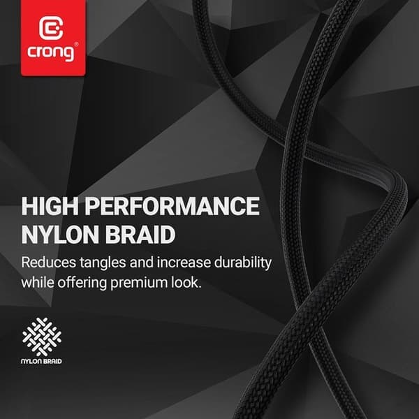 Crong Armor Link USB-C kabel 60W 25cm