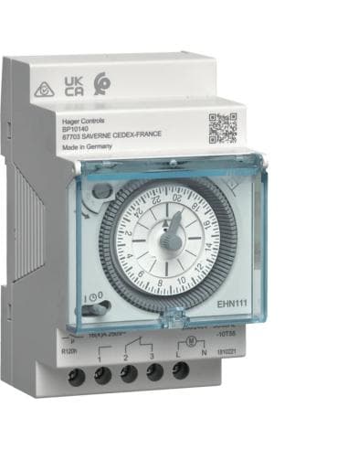 Hager EHN111 elektromechanisk timer 16A 200 timmar