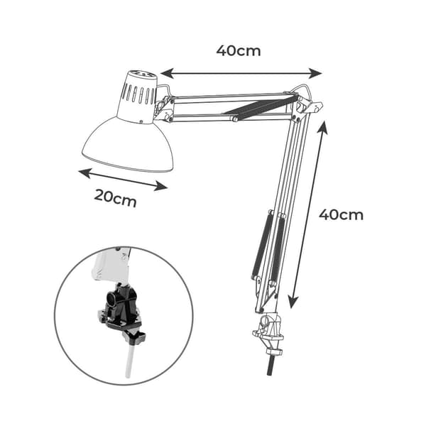 EDM Melbourne bordslampa vit