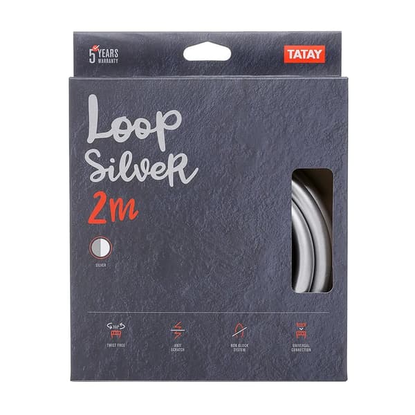 Tatay loop silver duschslang PVC 2m silver