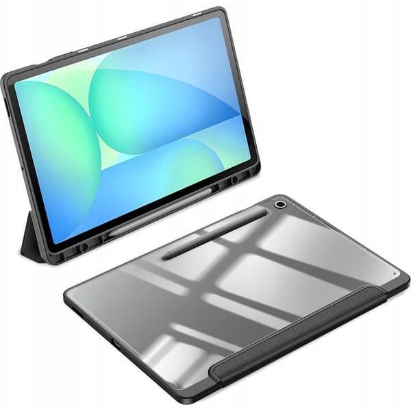Duxducis Toby -kotelo Samsung Galaxy Tab S10 FE Plus:lle, musta