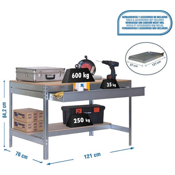 Simonrack bt0 box 1200 galvaniserad/trä 600 kg