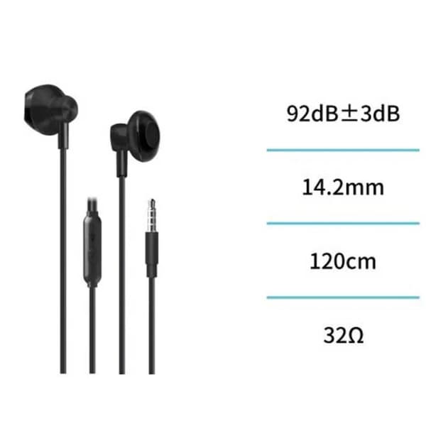 Unico EP3010 sorte høretelefoner med 14.2 mm driver