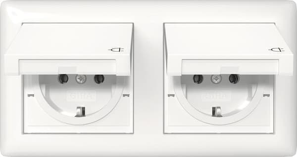Gira 415803 Schuko socket IP44 vit