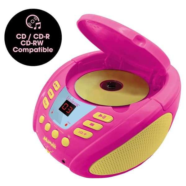 Lexibook RCD109MN Bluetooth CD-soitin valotehosteilla, Vaaleanpunainen