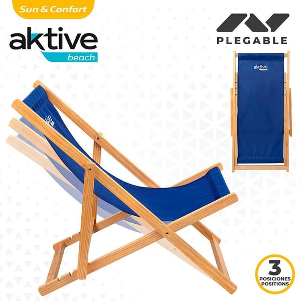 Aktive Beach sininen aurinkotuoli