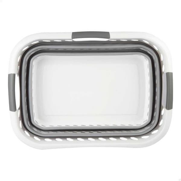 Aktive panier pliable 40 litres blanc et gris