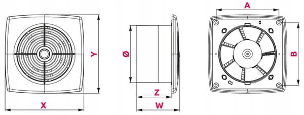 Awenta wr100 hvid ventilationsventilator IPX4