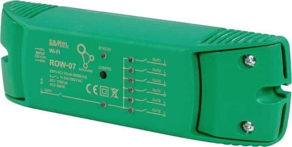 Zamel ROW-07 WiFi relæcontroller 7 kanaler sort