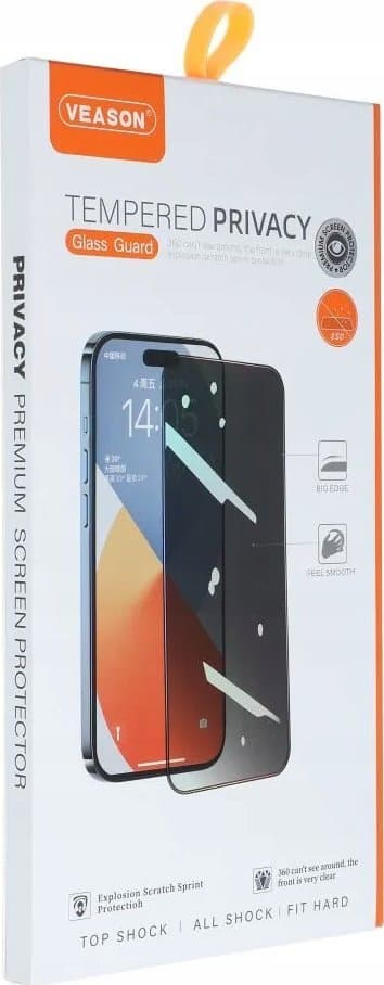 Veason 6D Pro skærmbeskyttelse i sort til iPhone 12 Pro Max