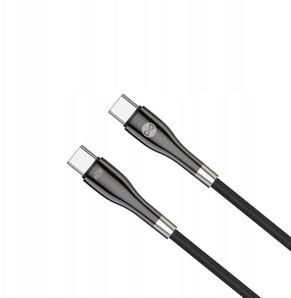 techonic sleek USB-C kabel 60W 2m svart