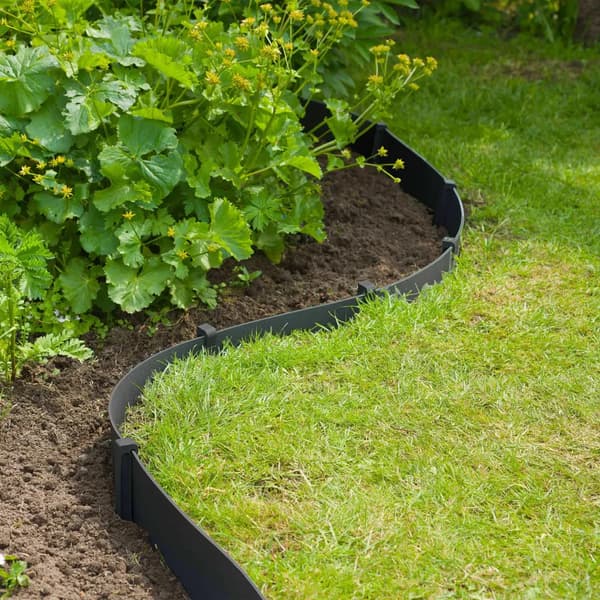 nature garden border polypropylene 15cm x 10m black