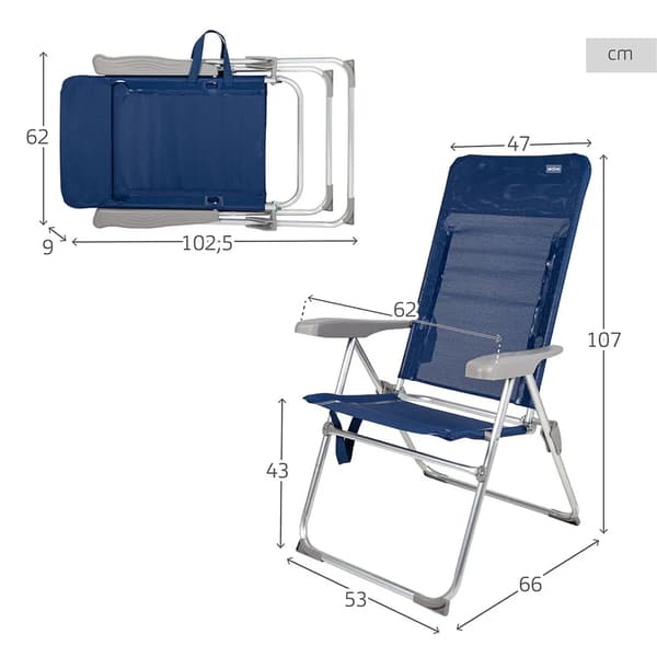 Aktive Slim Folding Chair Blå
