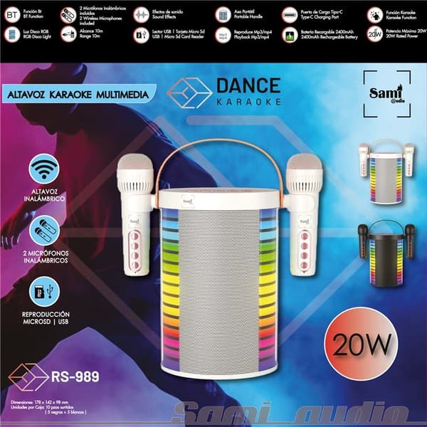 Sami multimedia kaiutin karaoke tanssi 20W