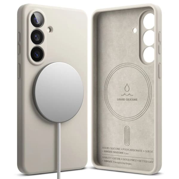 Ringke silikone magnetisk telefoncover beige