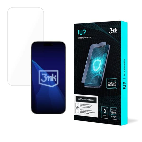 3MK 1up skærmbeskyttelse til iPhone 17 Pro Max, 3-pak