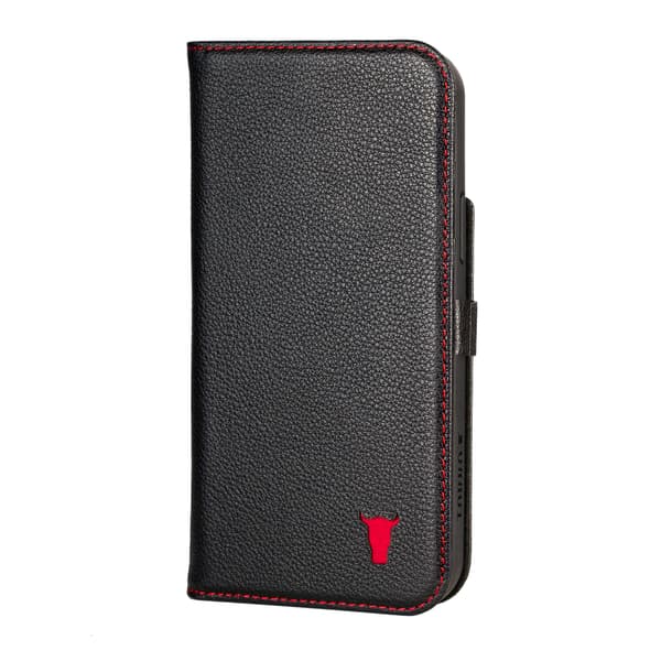torro iPhone 12 Pro Max læderetui sort/rød