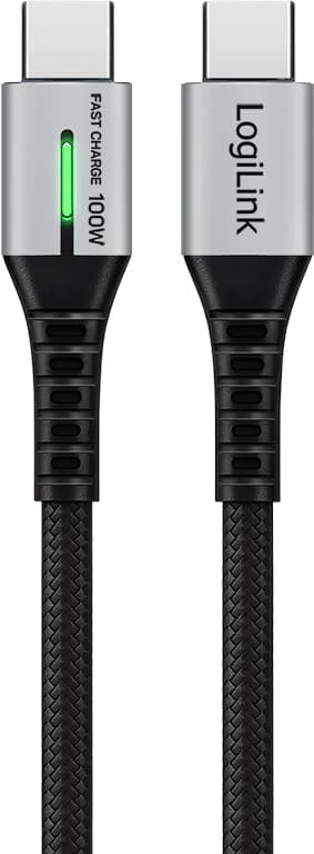 LogiLink cu0424 USB-C kabel 2m sort 100W