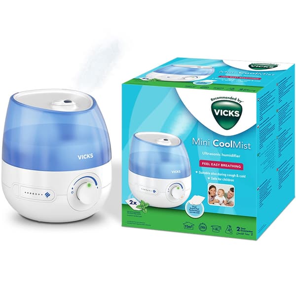 Vicks vul525 Mini Cool Mist Luftfugter 1.8L Hvid