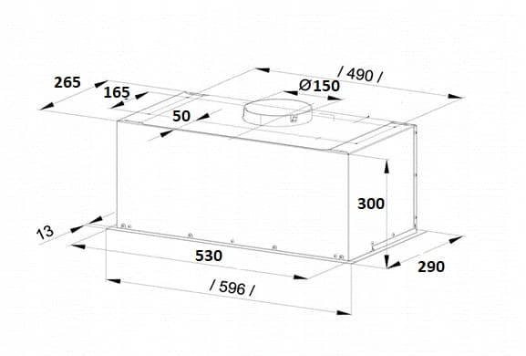 MAAN Helios 60 Touch sort køkkenventilator 595 m³/h
