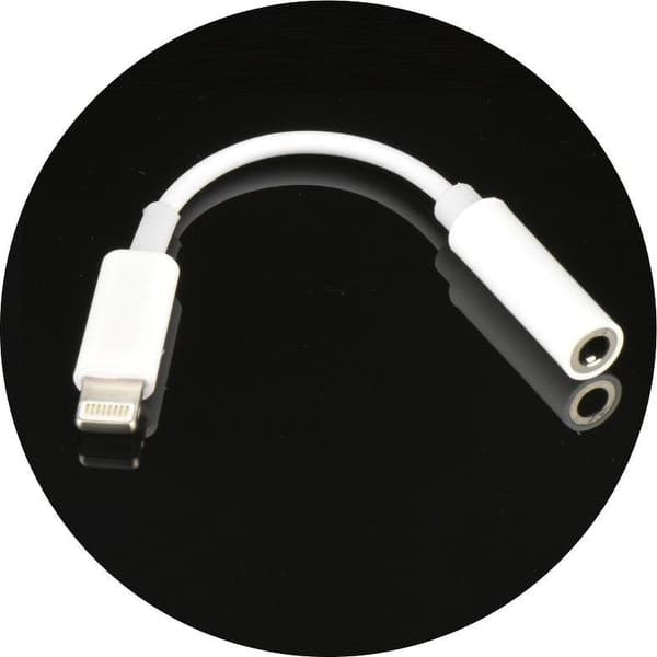partner-telecom adapter audio lightning jack 3.5mm valkoinen