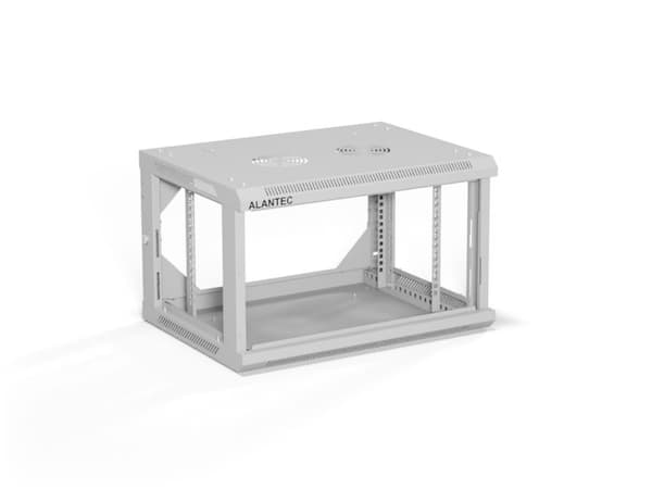 a-lan 19" 6u grå vægmonteret serverkabinet