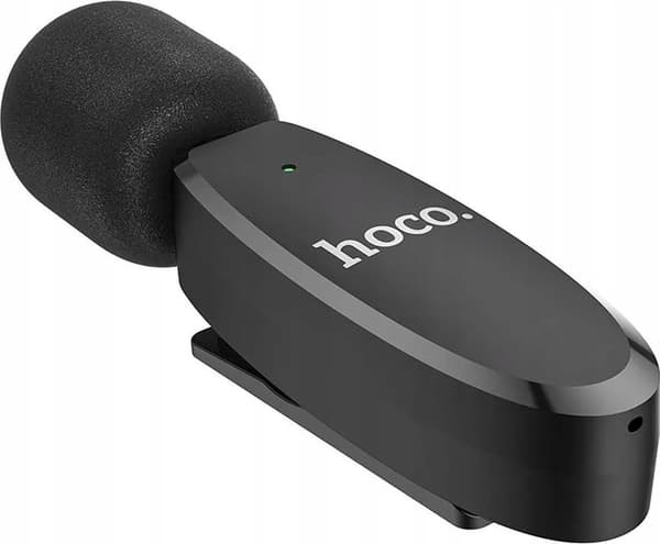 Hoco L15 trådløs lavalier mikrofon USB-C sort