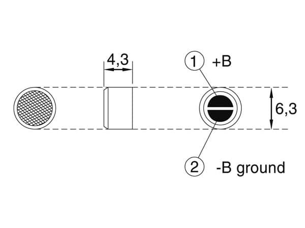 Velleman m63 omnidirectional mikrofonkapsel Ø6mm