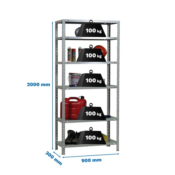 Simonrack Metalhylde 100 kg pr. hylde