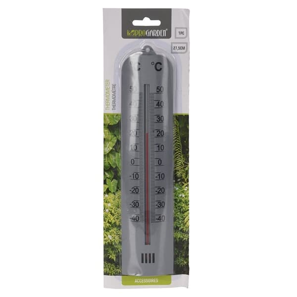 Progarden 27,5 cm termometer metallic silver