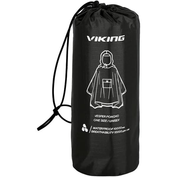 Viking Vesper Regnponcho Sort