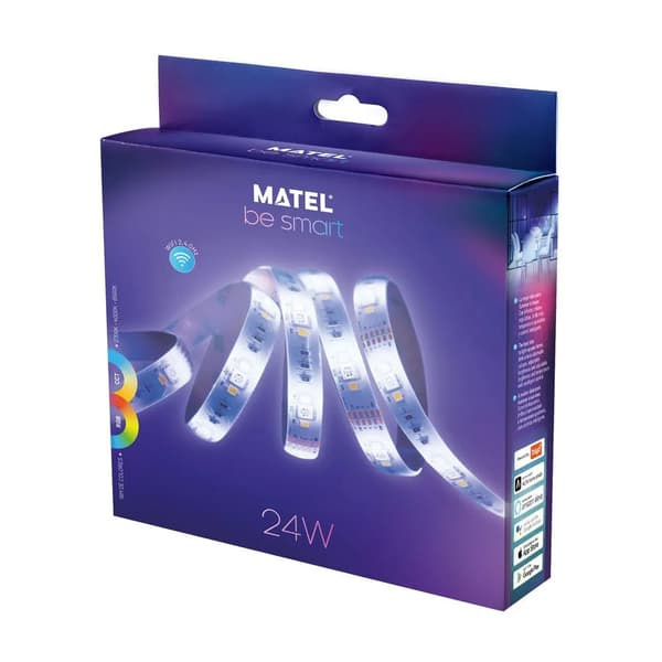 Matel rgb+cct LED strip lys smart wifi 5m Guld