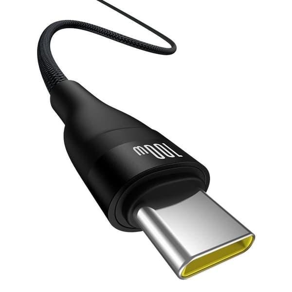 Baseus Flash 2 USB A - USB C nopea latauskaapeli 100W 1m musta