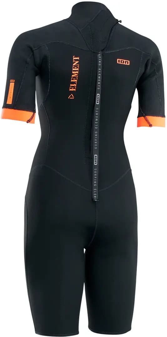 ION element 2/2 shorty SS Back Zip våtdräkt svart