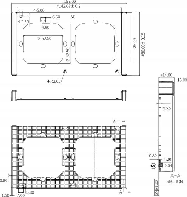 Sonoff m5-2c-80-fw hvid switchram