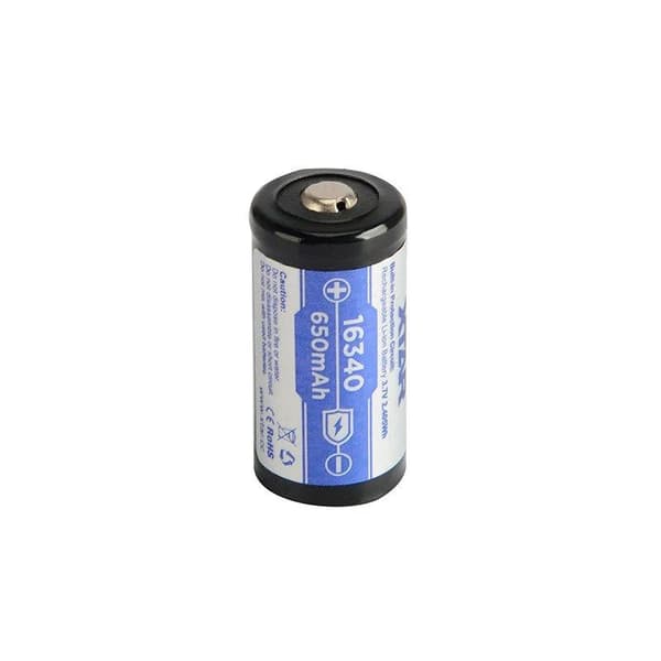 XTAR 16340 650mAh genopladeligt batteri