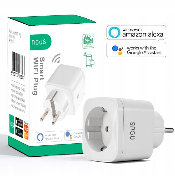 Nous a7 smart plug hvid 16A