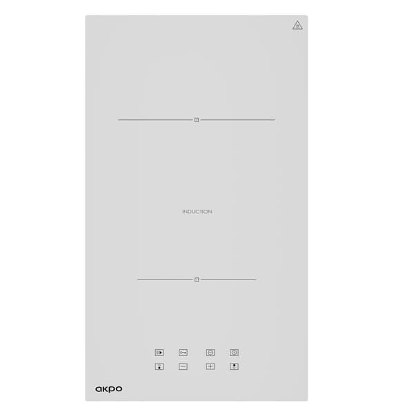 Akpo pia 6802 induktionshäll vit 2 zoner